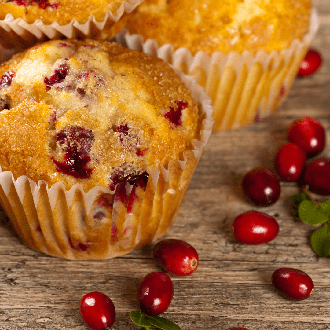 Healthy Gluten-Free Mini Cranberry Muffins | Coach With Chris