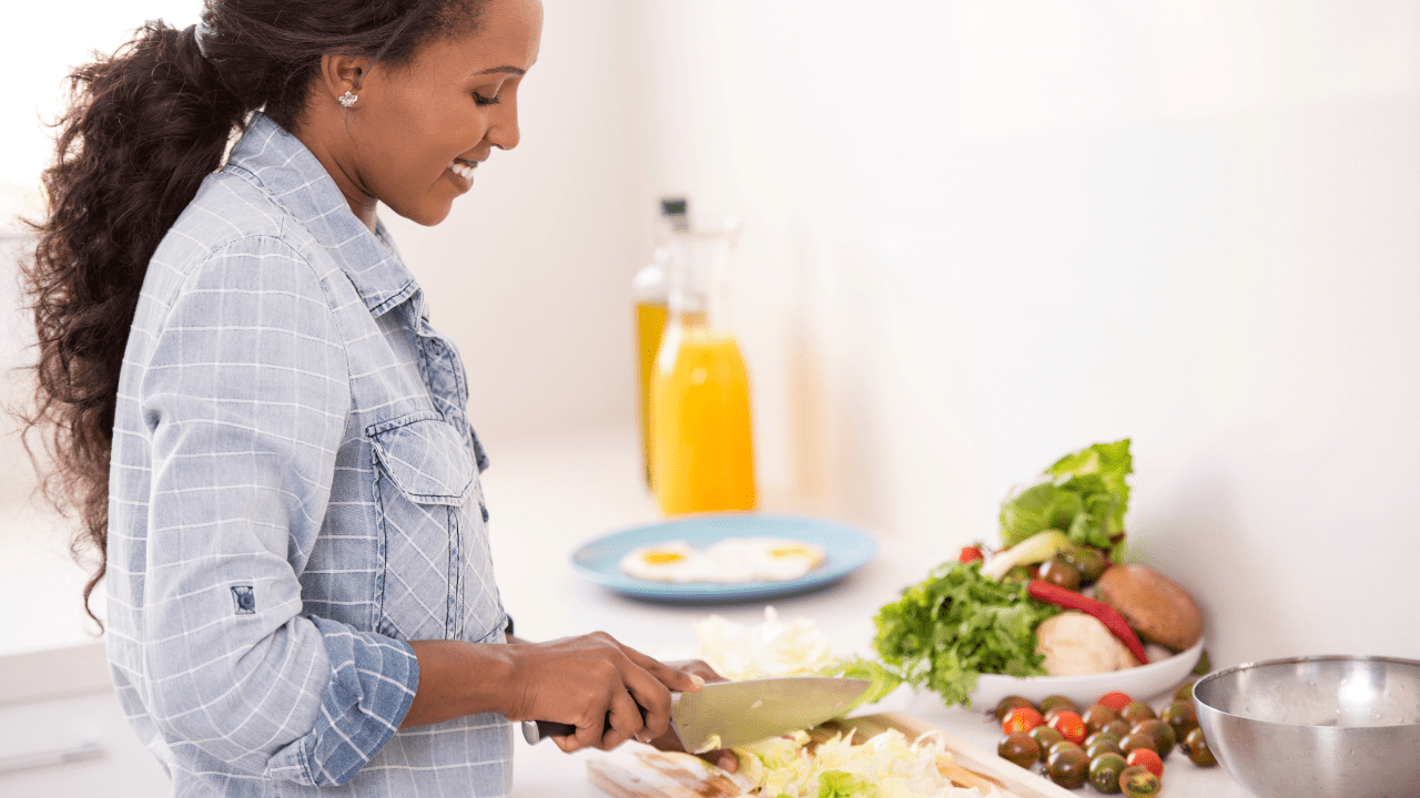 Woman Doing Meal Prep - Weight Loss Diet Woman Doing Meal Prep - Weight Loss Diet